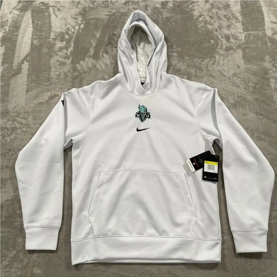 Nike York Libery Hoodie Mens Small White Wnba Team Issue Pregame
