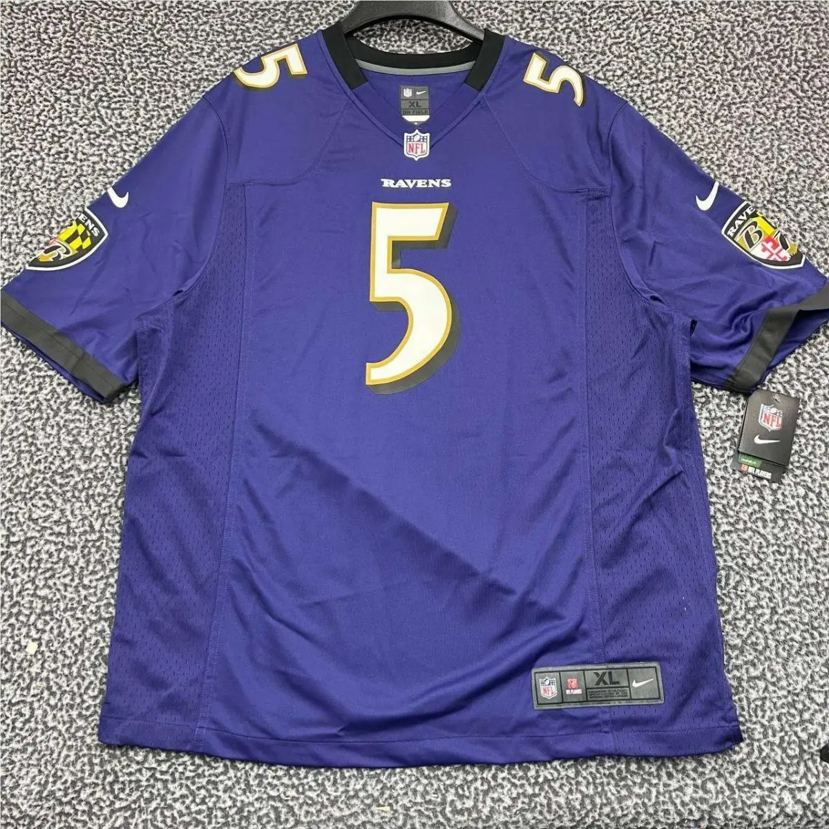Baltimore Ravens Flacco 5 Jersey Shirt Men Extra Large Nike Short Sleeve XL