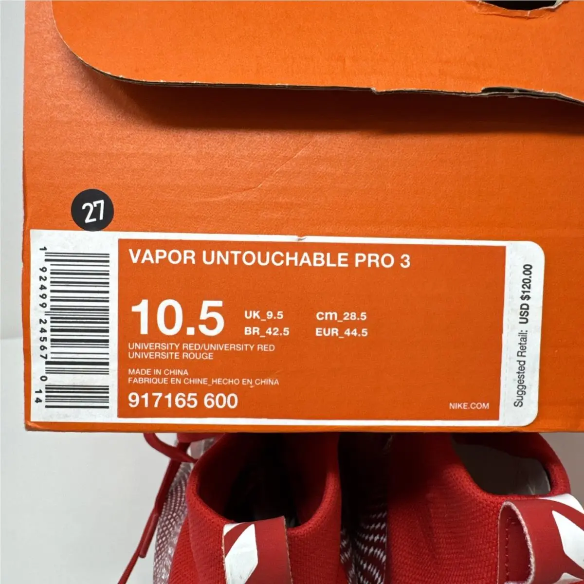 Nike shoes - Nike Vapor Untouchable - Vapor Untouchable - 917165-600 - University Red/White 6