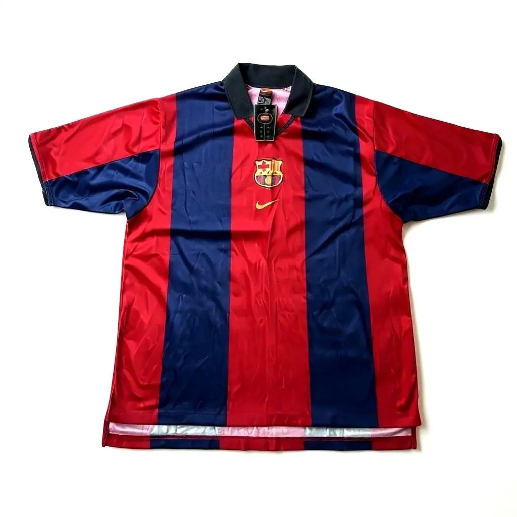Nike Team Barcelona Fcb Futbol Soccer Jersey Center Swoosh Vtg XL Men