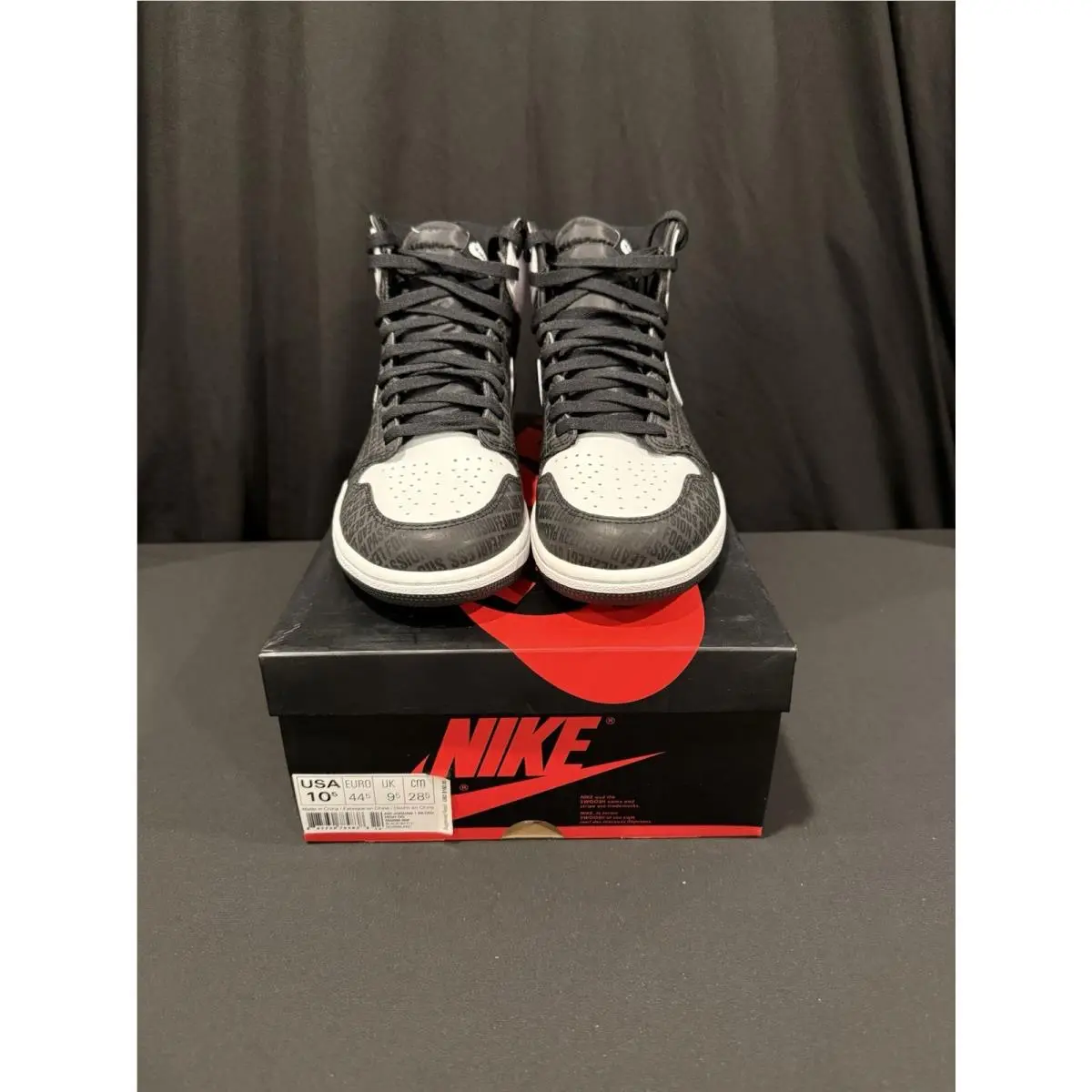 Nike shoes - Air Jordan 1 - Air - 555088-008 - Black (UPC: 0887230784838) 0