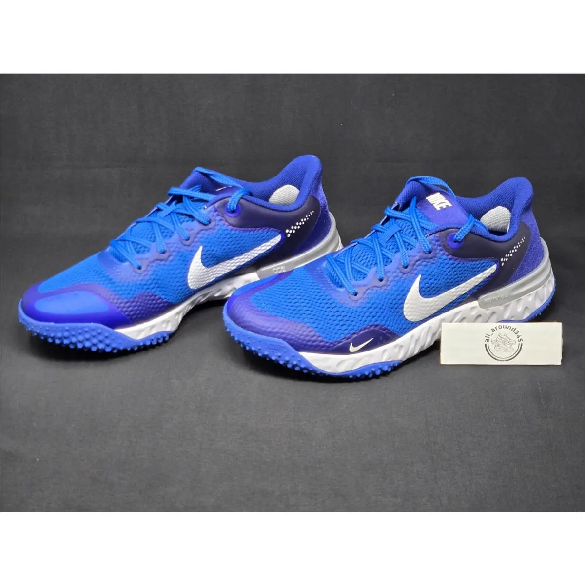 Nike Alpha Huarache Elite 3 Turf Game Royal White Mens Size 9 CK0748-401 Nby