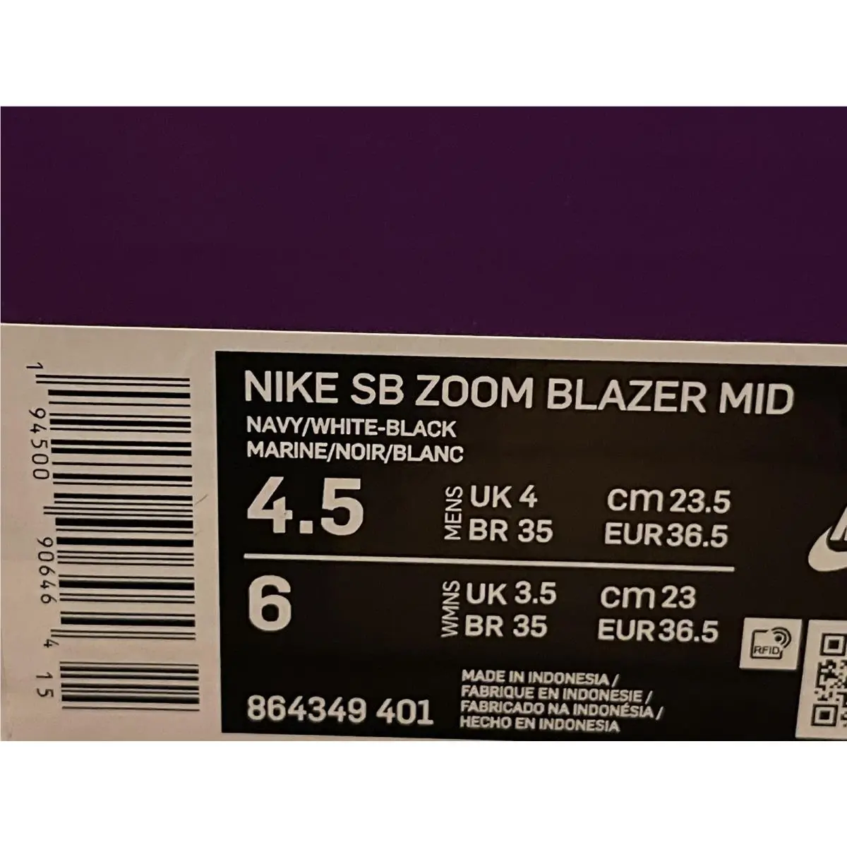 Nike shoes - SB Zoom Blazer Mid - Zoom Blazer Mid - 864349-401 - Navy (UPC: 0194500906464) 6