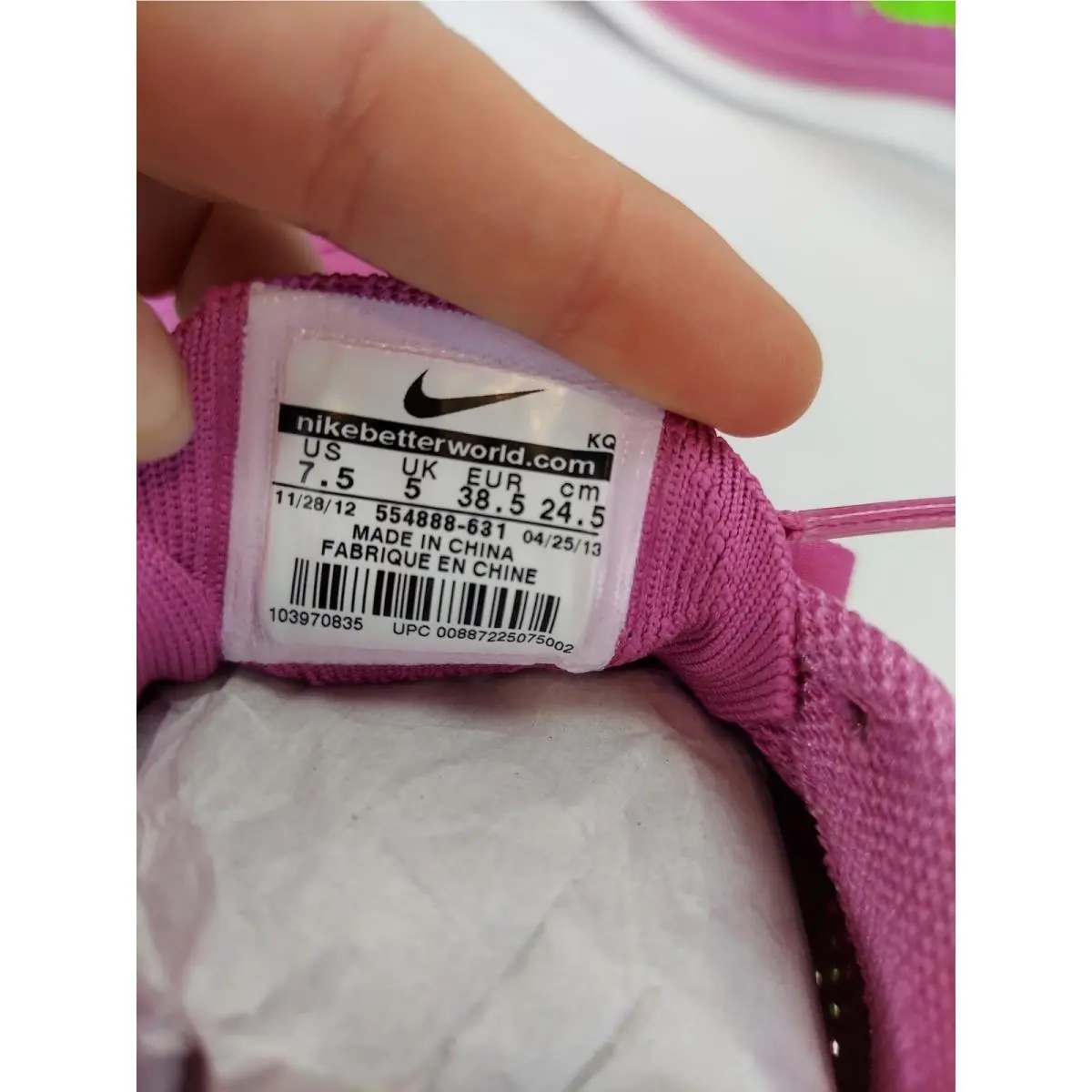 Nike shoes - 554888-631 - Flyknit Lunar - Purple 7