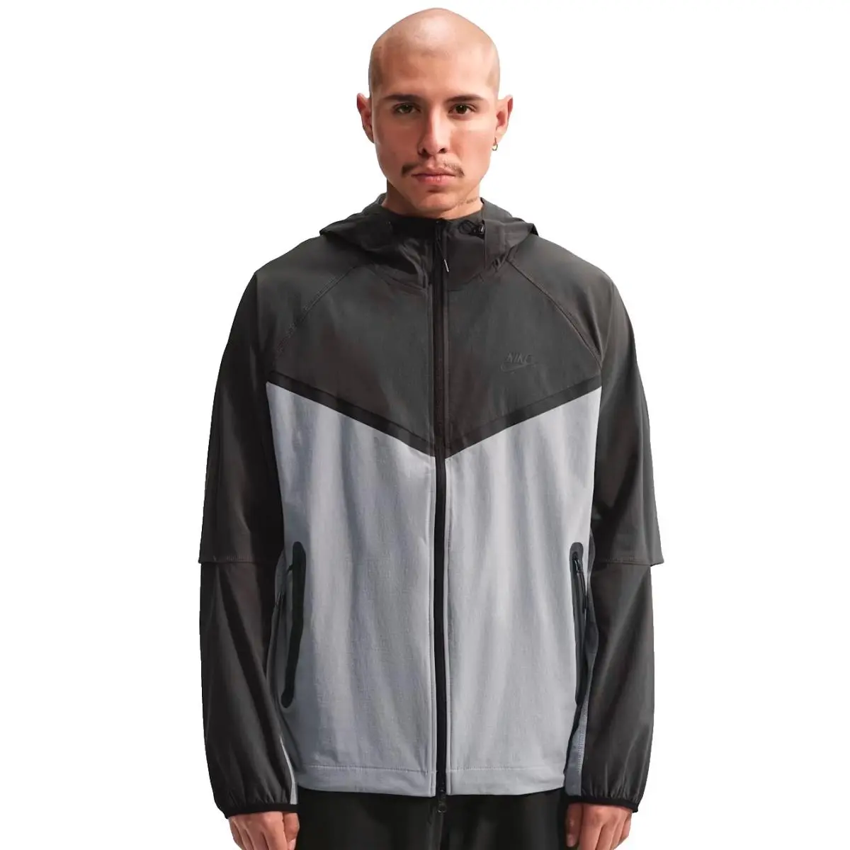 Nike clothing - Nike Tech Woven Windrunner - Tech Woven Windrunner - Gray (UPC: 197863218847) 1