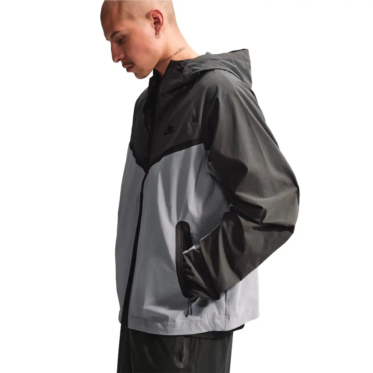 Nike clothing - Nike Tech Woven Windrunner - Tech Woven Windrunner - Gray (UPC: 197863218847) 2