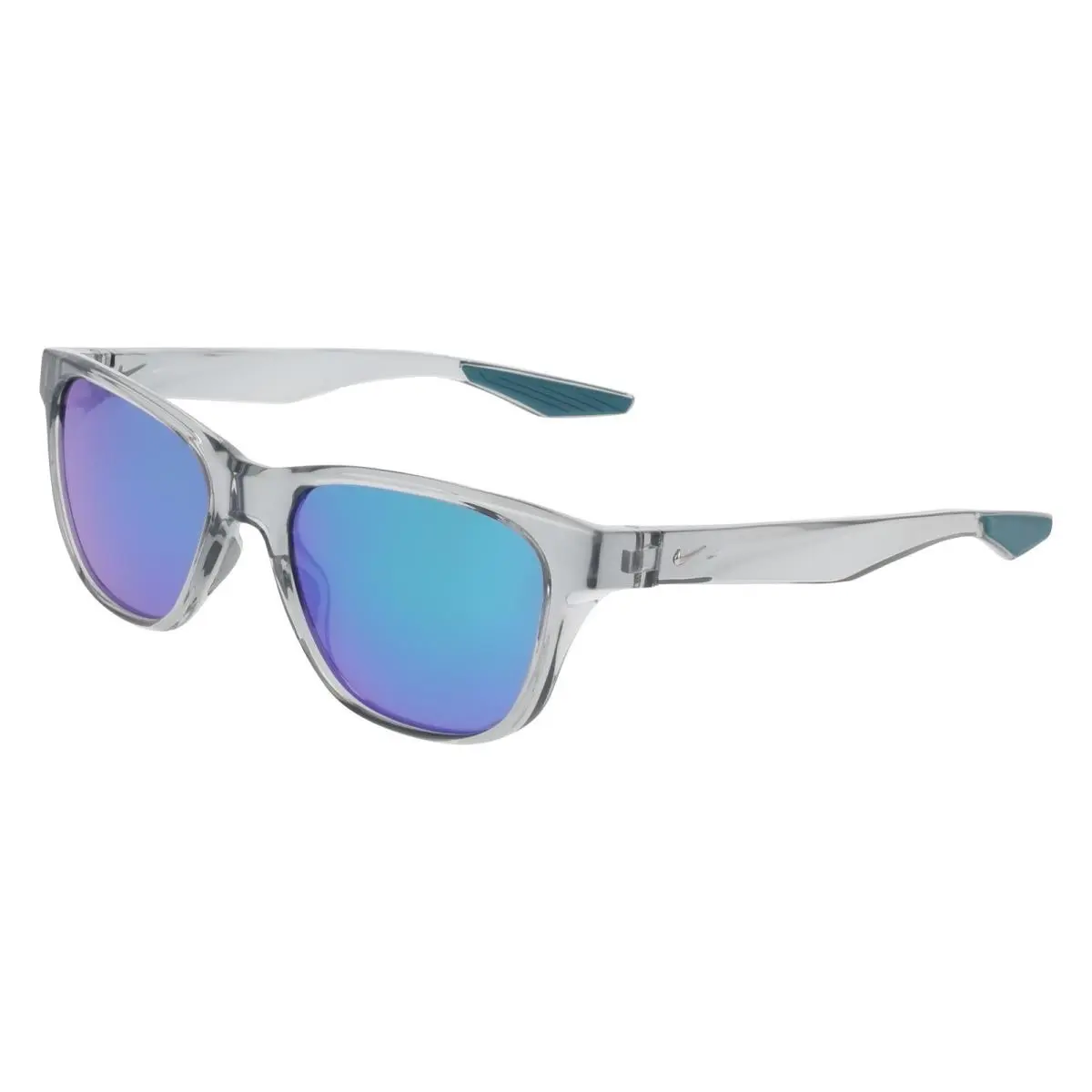 Explore Sway IO 0102 X Wolf Grey / Green Mirror 012 Size 53 Sunglasses by Nike