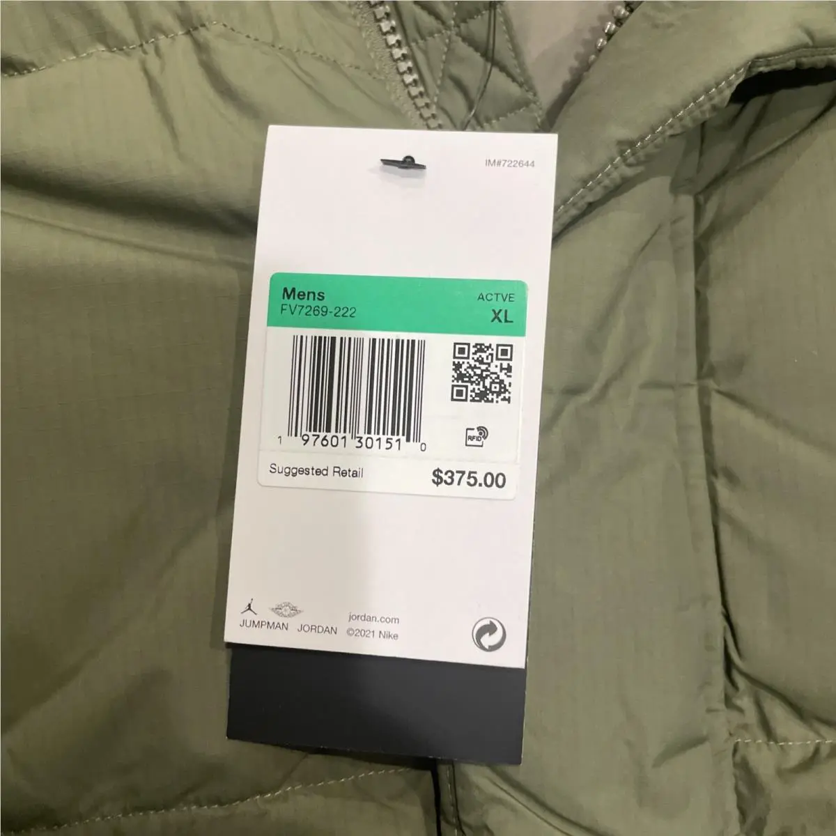 Nike clothing - Air Jordan Flight Down - Air Flight Down - FV7269222 - Green 1