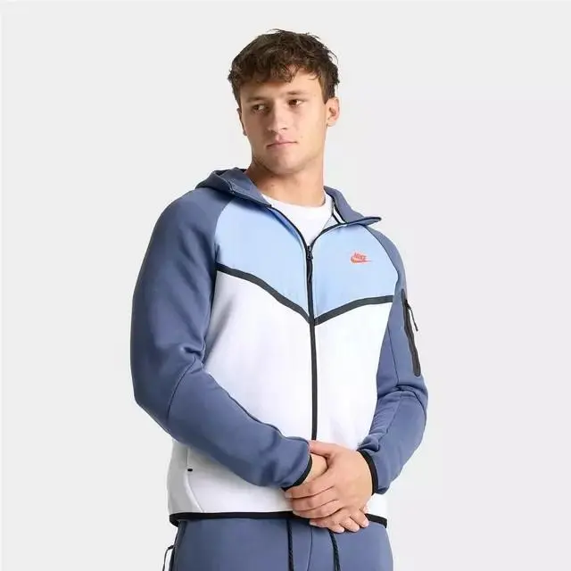 Nike Tech Fleece Windrunner Men`s Full-zip Jacket IH4302100 White/blue L 140