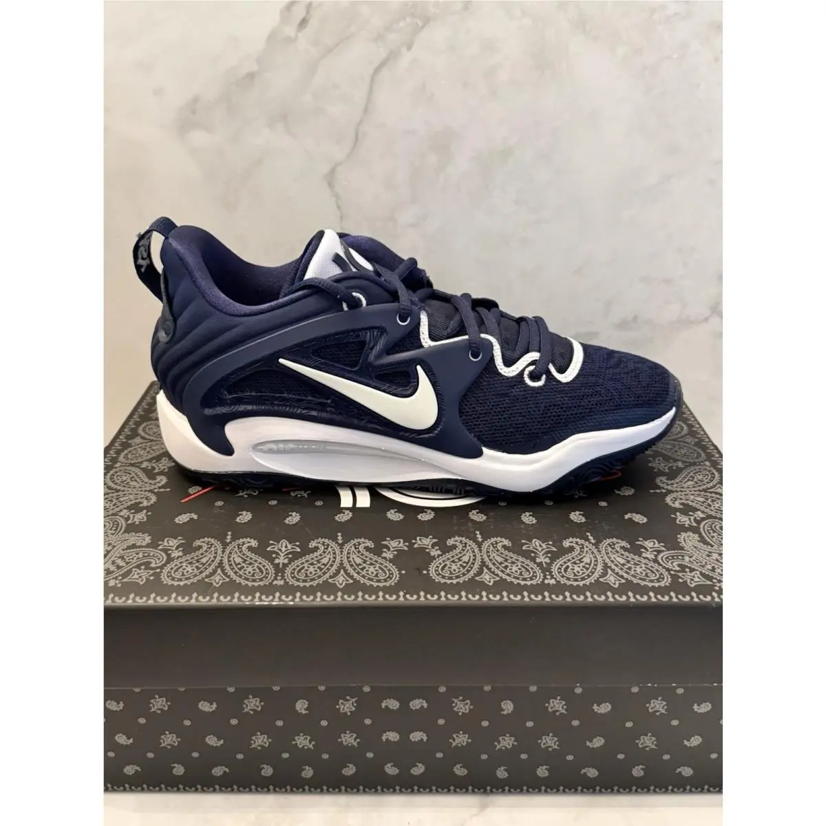Nike KD15 TB Promo Basketball Shoes Navy Blue DX6648-401 Men`s Size 7.5 US