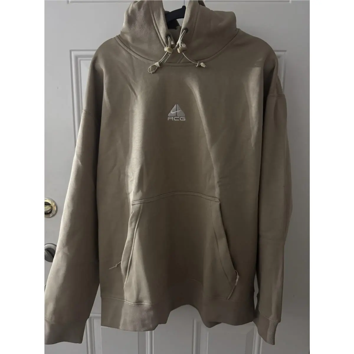 Nike Acg Therma-fit Fleece Pullover Hoodie Beige DH3087-247 Size Large