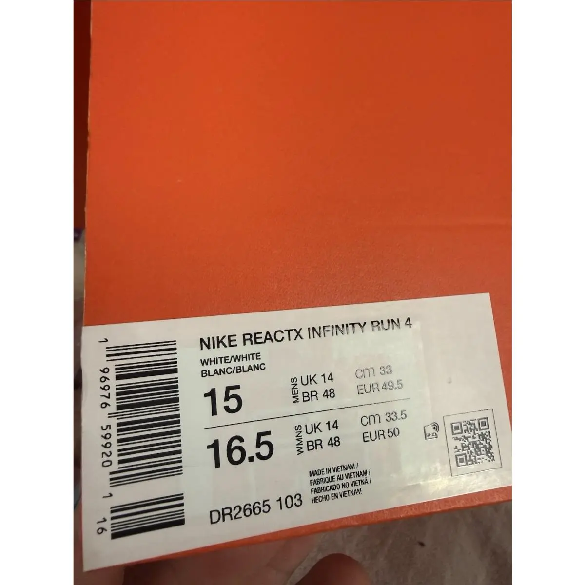 Nike shoes - Nike ReactX Infinity Run - ReactX Infinity Run - DR2665-103 - White 6