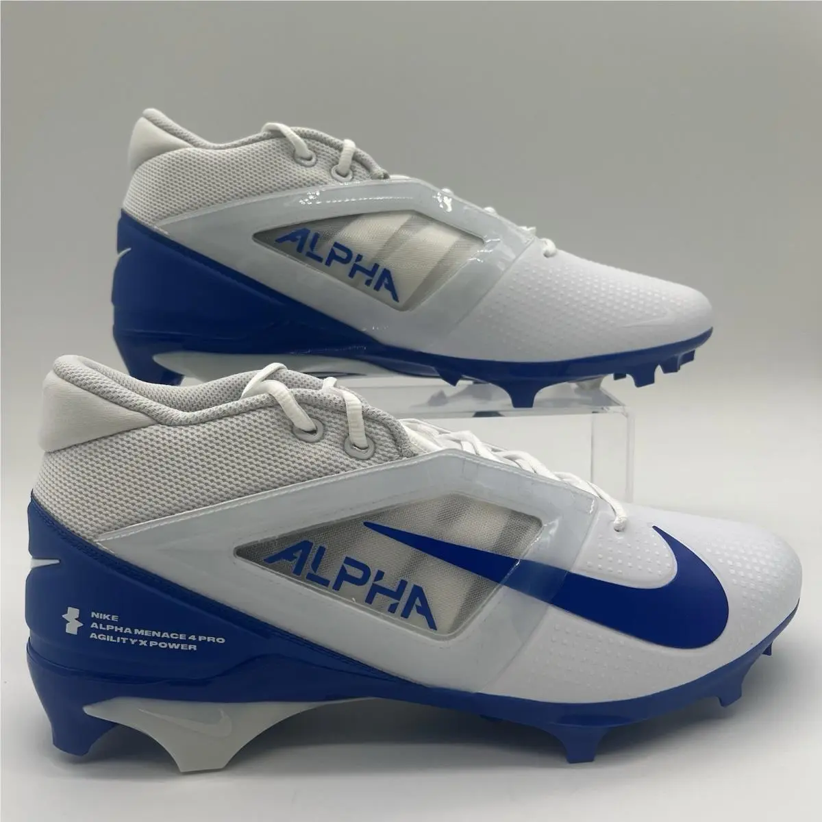 Mens Size 13 Nike Alpha Menace 4 Pro White Blue Football Cleats FD7037 103