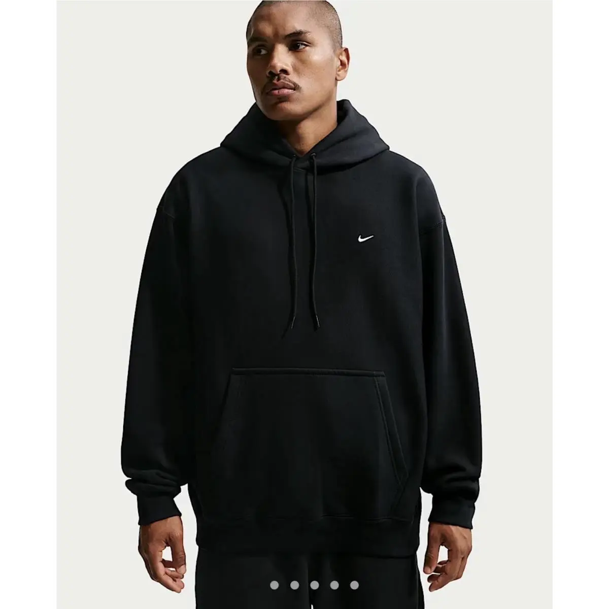 Nike Solo Swoosh Heavyweight Pullover Hoodie Black - Large