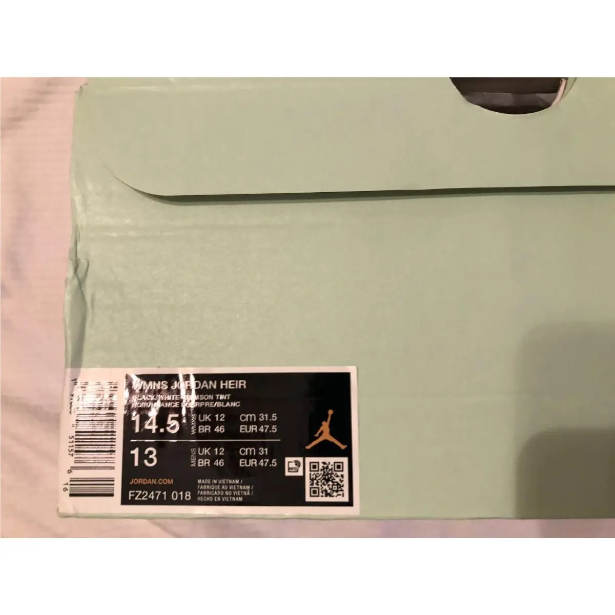 Nike shoes - Jordan Heir - Heir - FZ2471-018 - Black, White & Crimson (UPC: 197600511576) 9