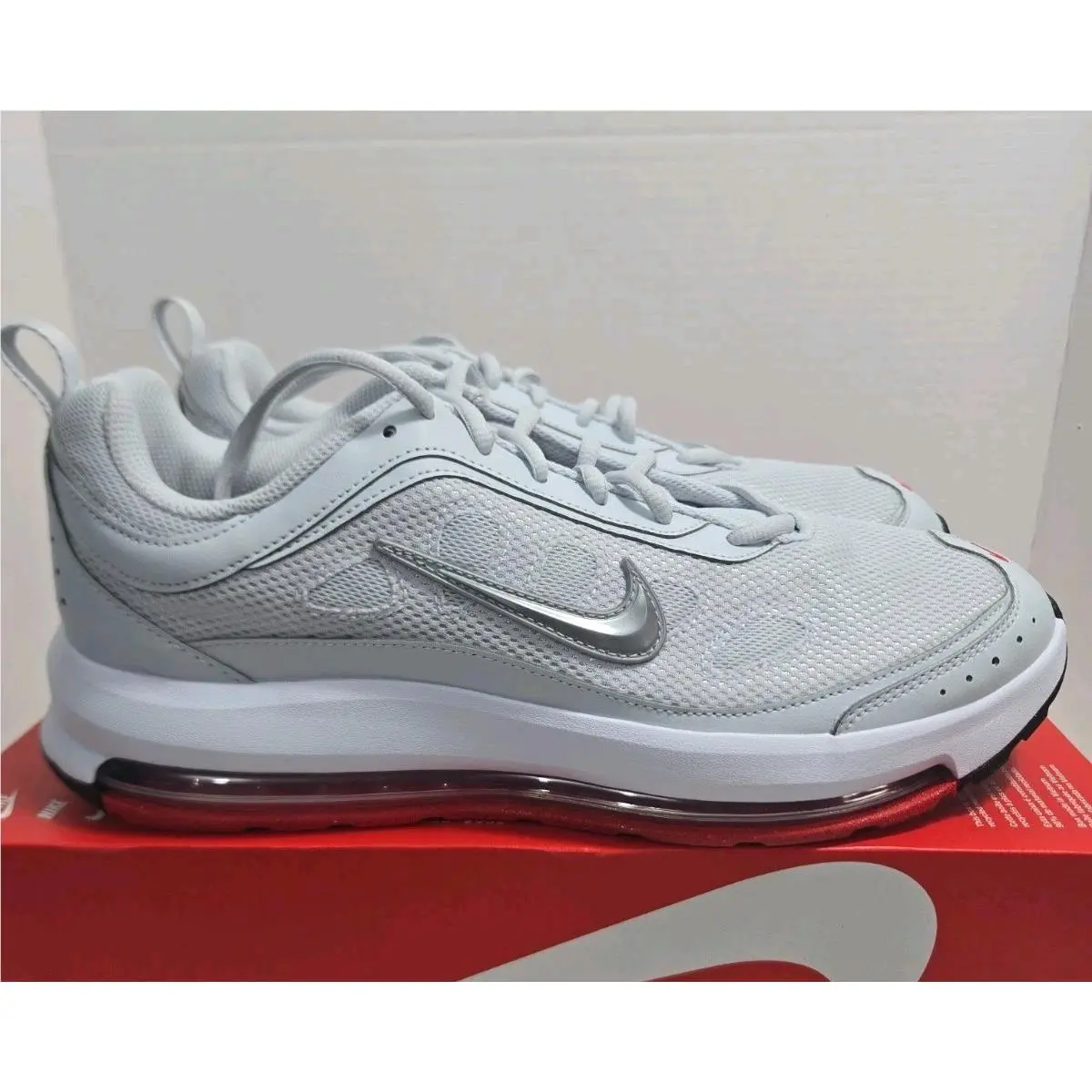 Air Max AP Pure Platinum Metallic Silver Sneakers CU4826-012 Mens Size 11.5 by Nike