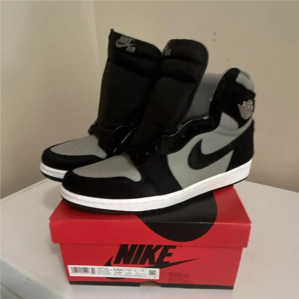 Nike Air Jordan 1 High Retro og Twist sz 10 5 Women Black/gray/white