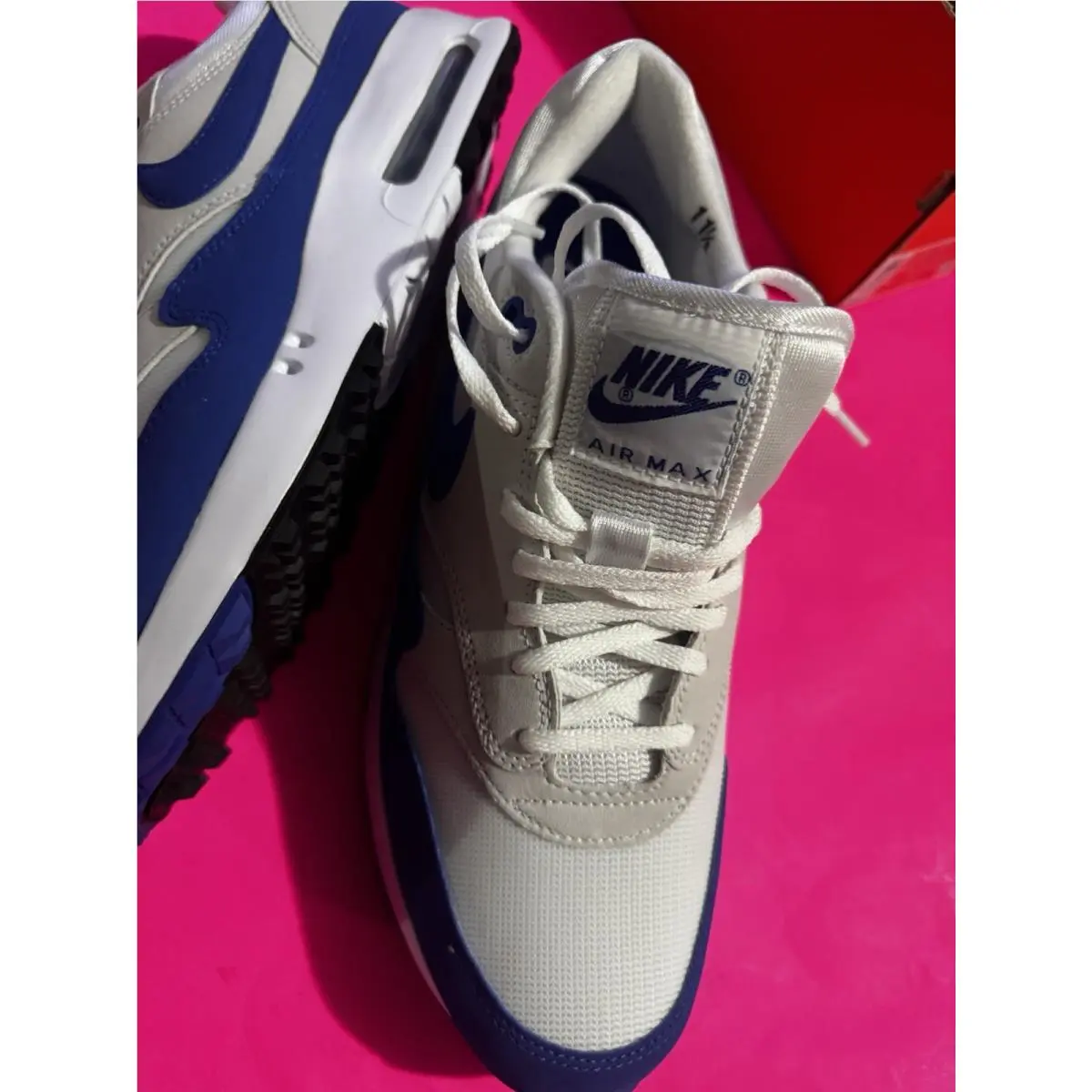 Nike shoes - Nike Air Max 1 - Air Max - FQ3272-104 - White/Game Royal/Photon Dust 4