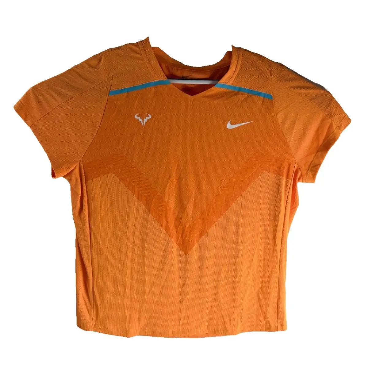 Nike Court Dri-fit Adv Rafa Tennis Top Vivid Orange Men`s Size 2XL DD8540-836