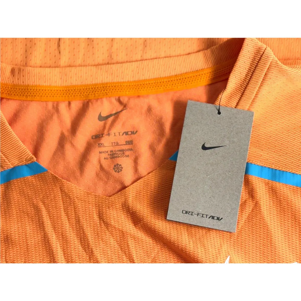 Nike clothing - Nike Court Rafael Nadal ADV Top - Dd8540836 - Orange (UPC: 0196155556384) 3