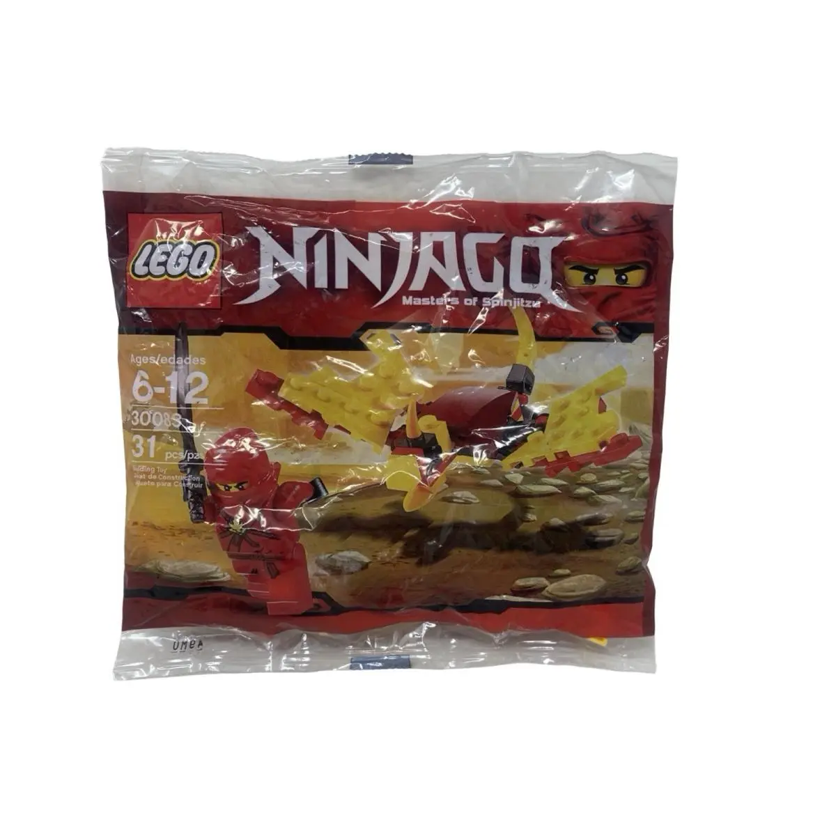Lego Ninjago Dragon Fight Polybag 30083 Kai The Golden Weapons 31 Pcs