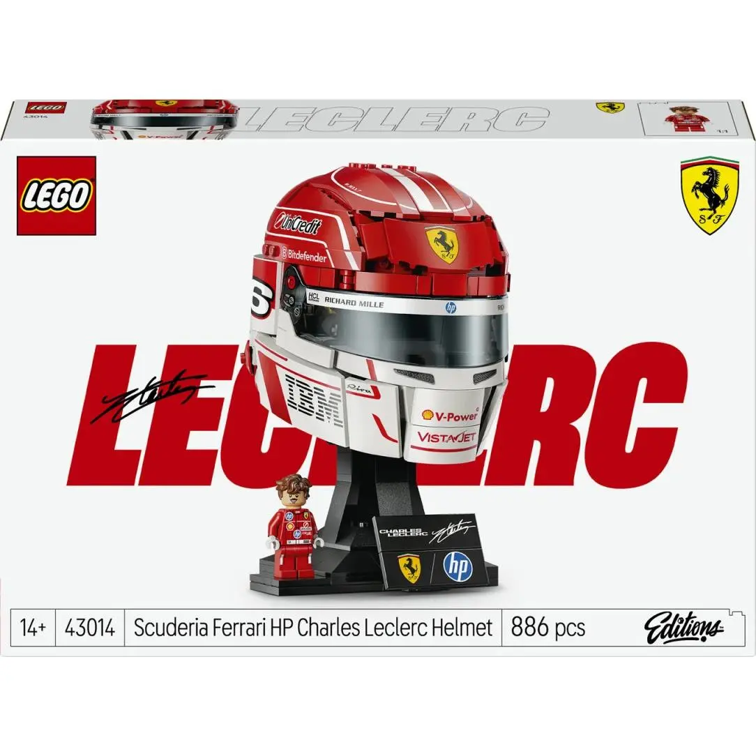 Lego Editions Scuderia Ferrari HP Charles Leclerc Helmet 43014 Building Toy Set