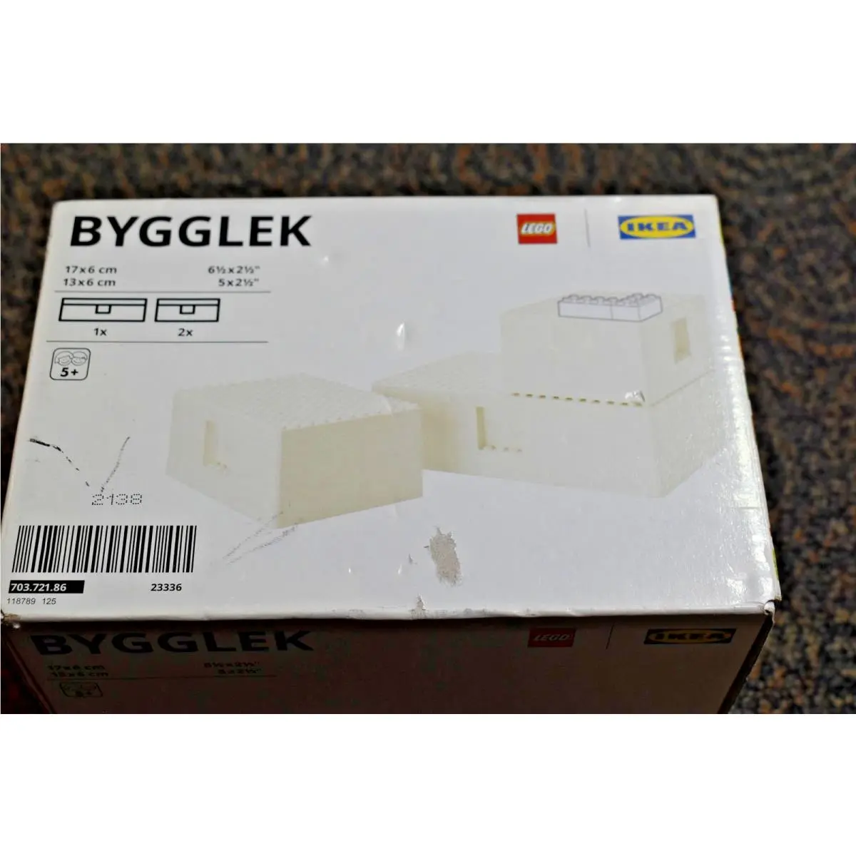 Lego Ikea Bygglek Boxes with Lid Set of 3 703.721.86