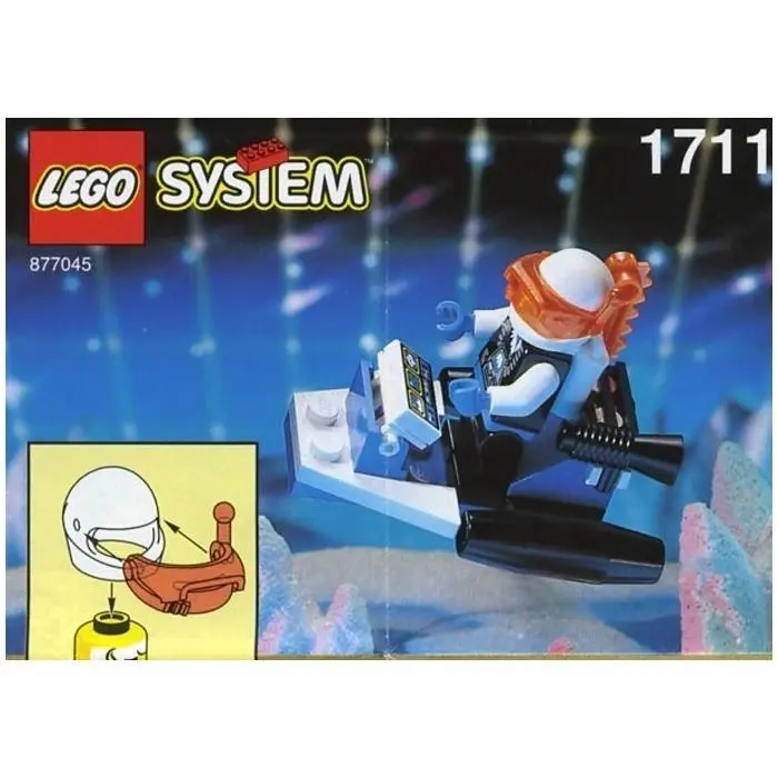 Lego System 1711 - Ice Planet 2002 Scooter - 18 Pieces