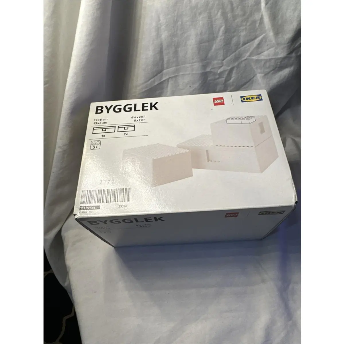 Lego Ikea Bygglek - Boxes with Lid Set of 3 703.721.86 - Box