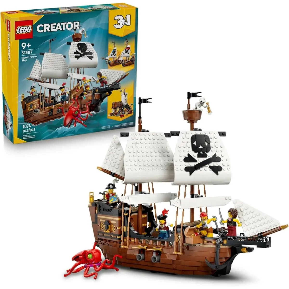 31387 - Lego Creator 3 in 1 Iconic Pirate Ship Toy - Building Set