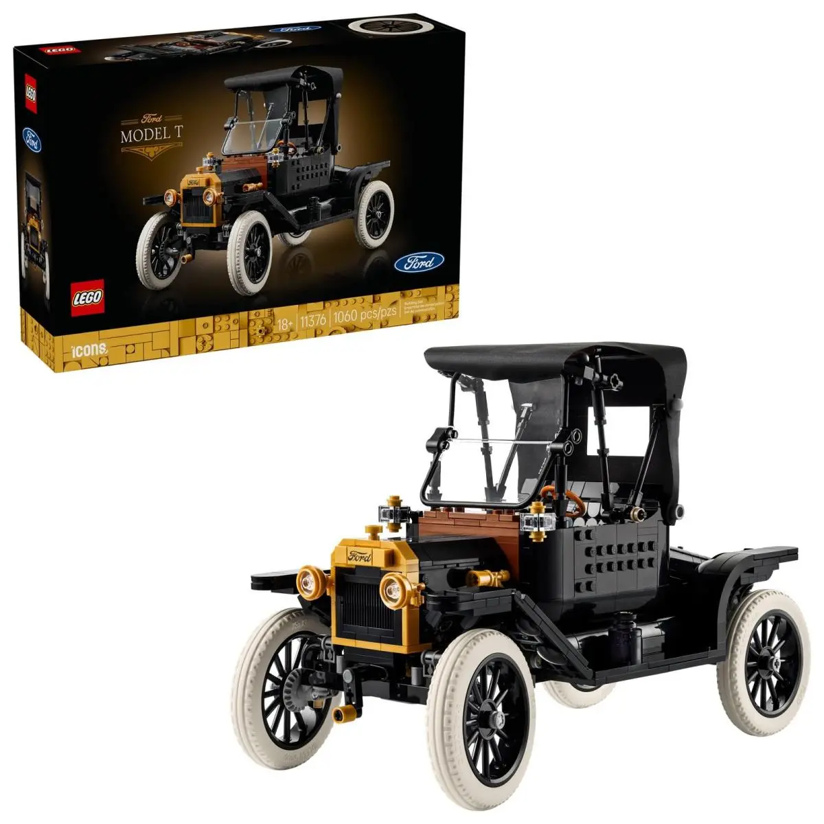 Lego Icons Ford Model T Building Set For Adults - Collectible Kit Multicolor