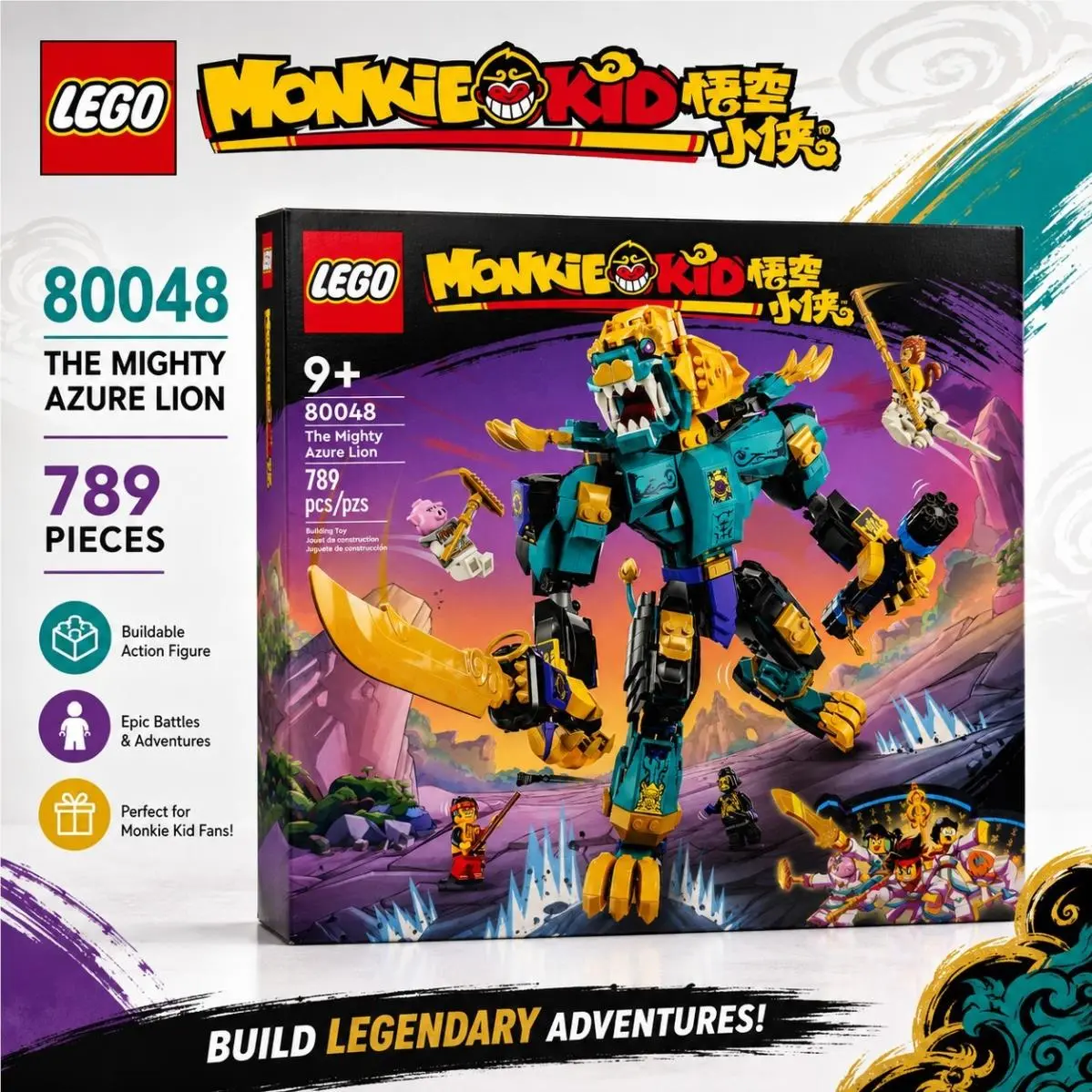Lego. Monkie Kid: The Mighty Azure Lion 80048 . New. Box