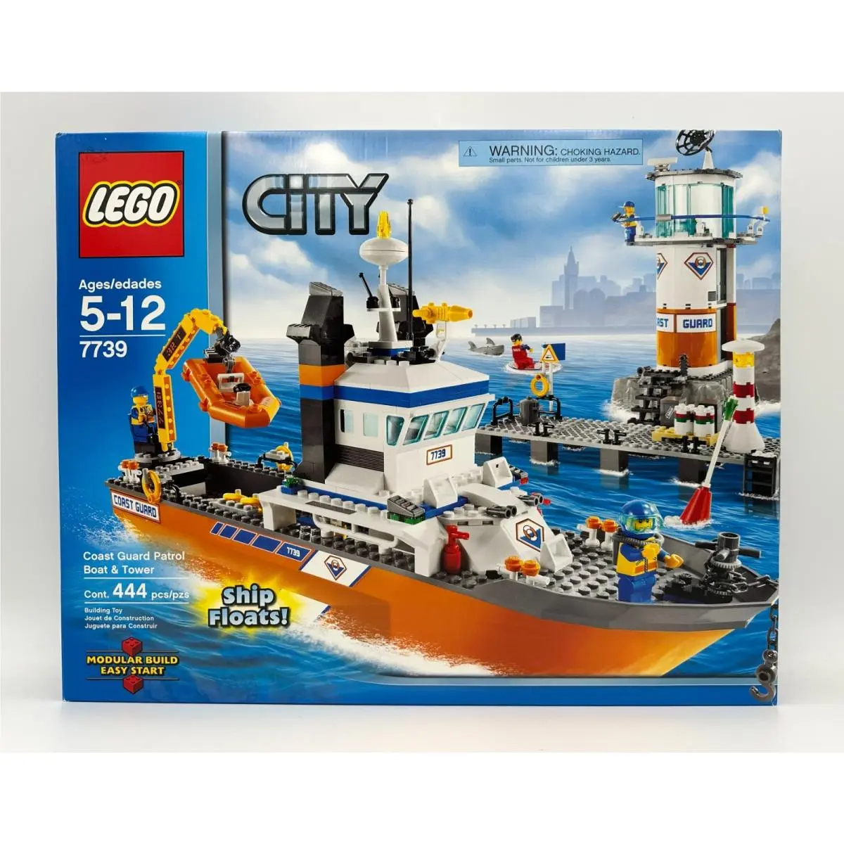 Lego 7739 City Coast Guard Patrol Boat Tower 2008 Factory-sealed Rare