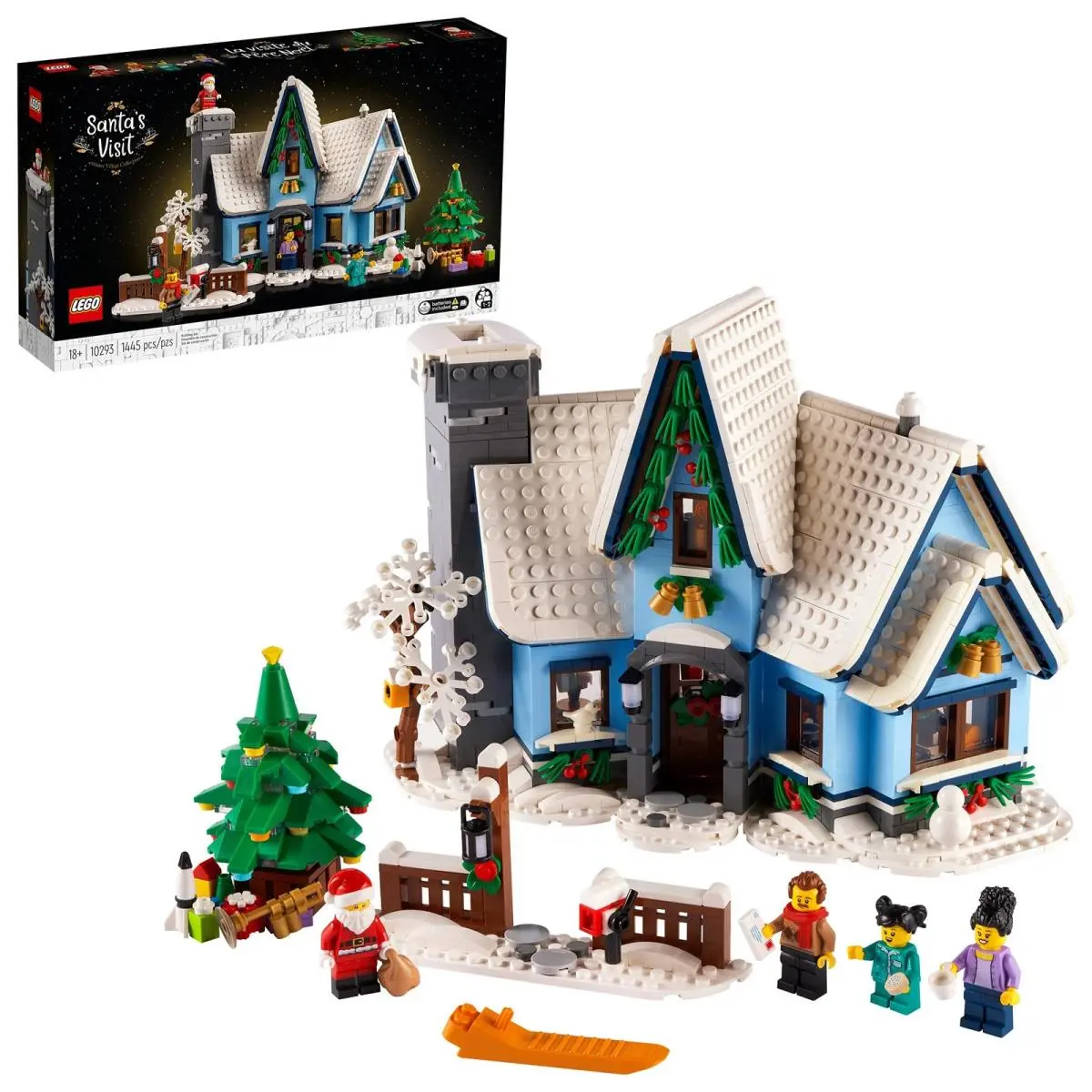 Lego Icons Santa’s Visit 10293 Christmas House Model Building Set For Adults