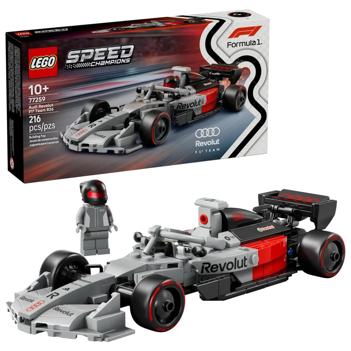Lego Speed Champions Audi Revolut F1 Team R26 Race Car Toy - Building Sets For