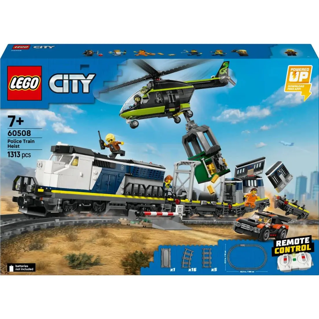 Lego City Police Train Heist 60508 Building Set Train Set with Police Car Toy