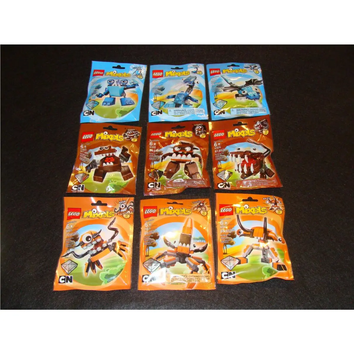 Lego Mixels Series 2 Complete Set OF 9 Flurr Lunk Jawg Gobba Balk Tentro