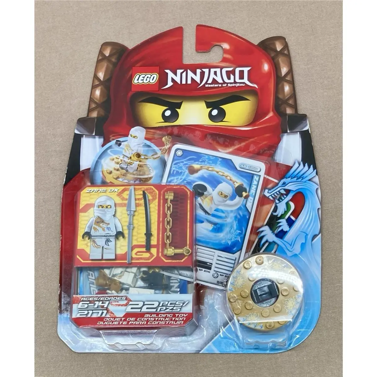 Lego 2171 Ninjago Zane DX Minifigure White Dragon Ninja Spinjitzu 4611474