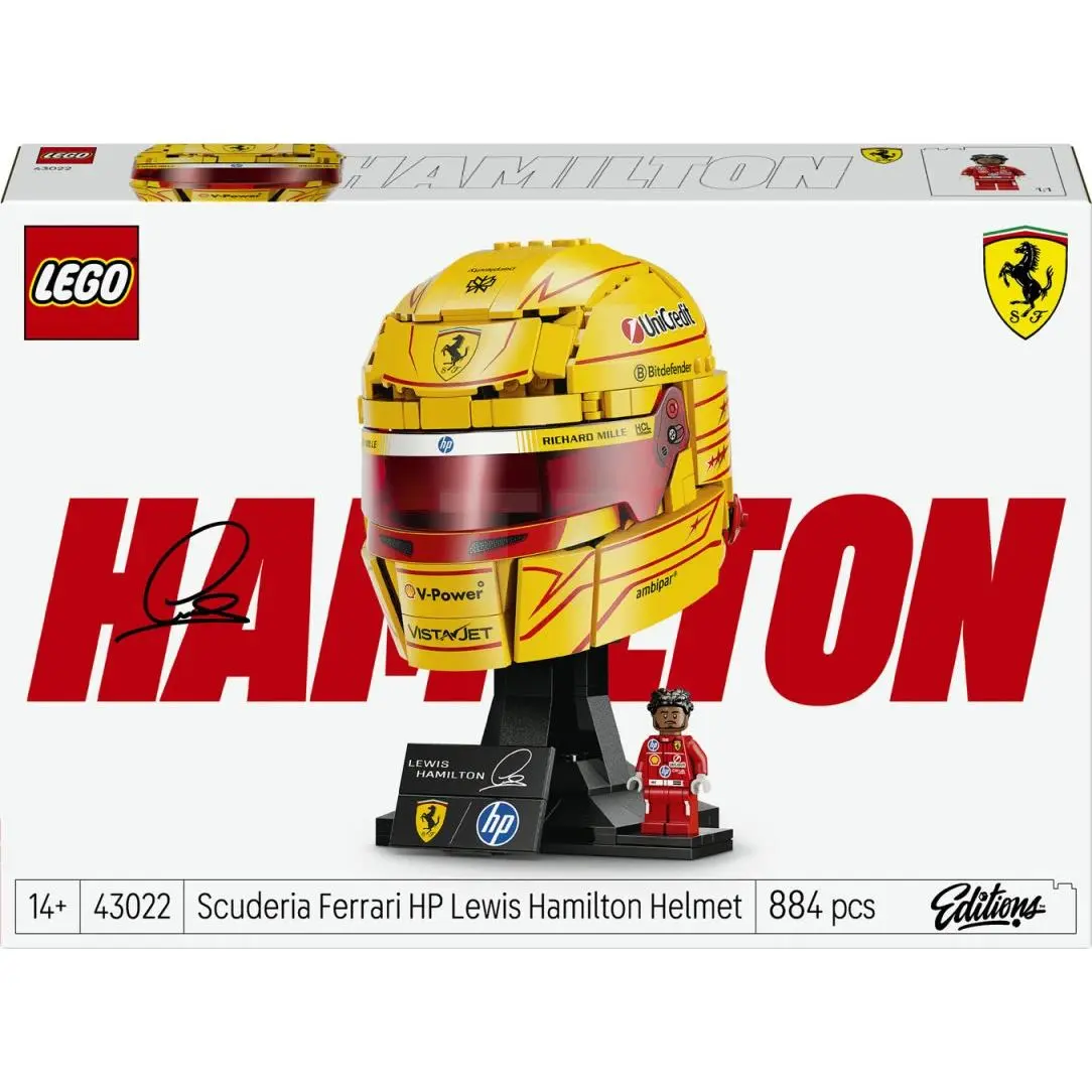 Lego Editions Scuderia Ferrari HP Lewis Hamilton Helmet 43022 Building Toy Set