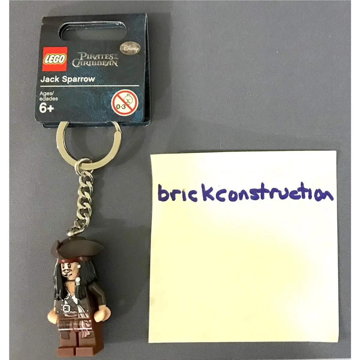 Lego 853187 Jack Sparrow Minifigure Keychain Pirates of The Carribbean