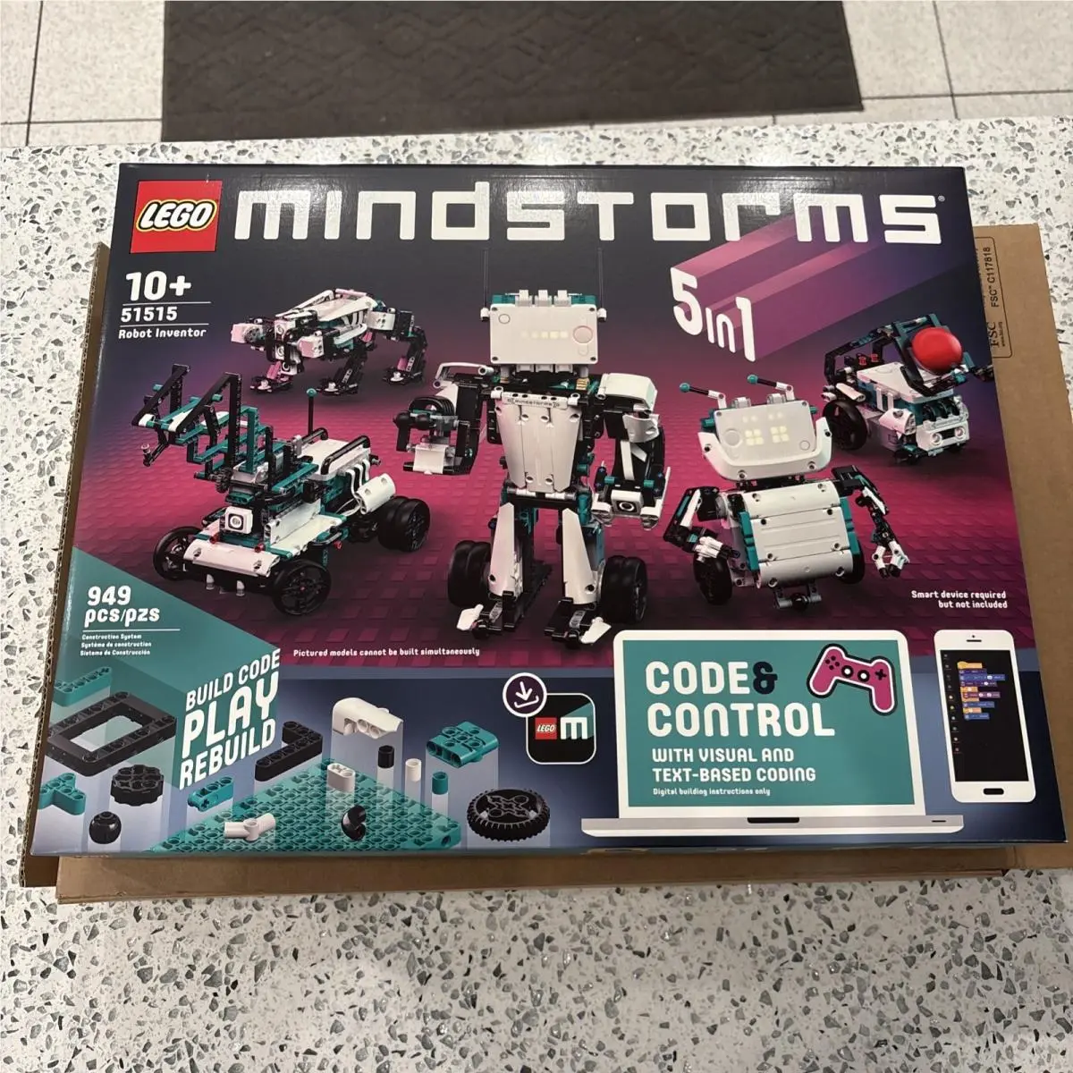 Lego Mindstorms 5 In 1 Robot Inventor 51515 10+ 949pcs