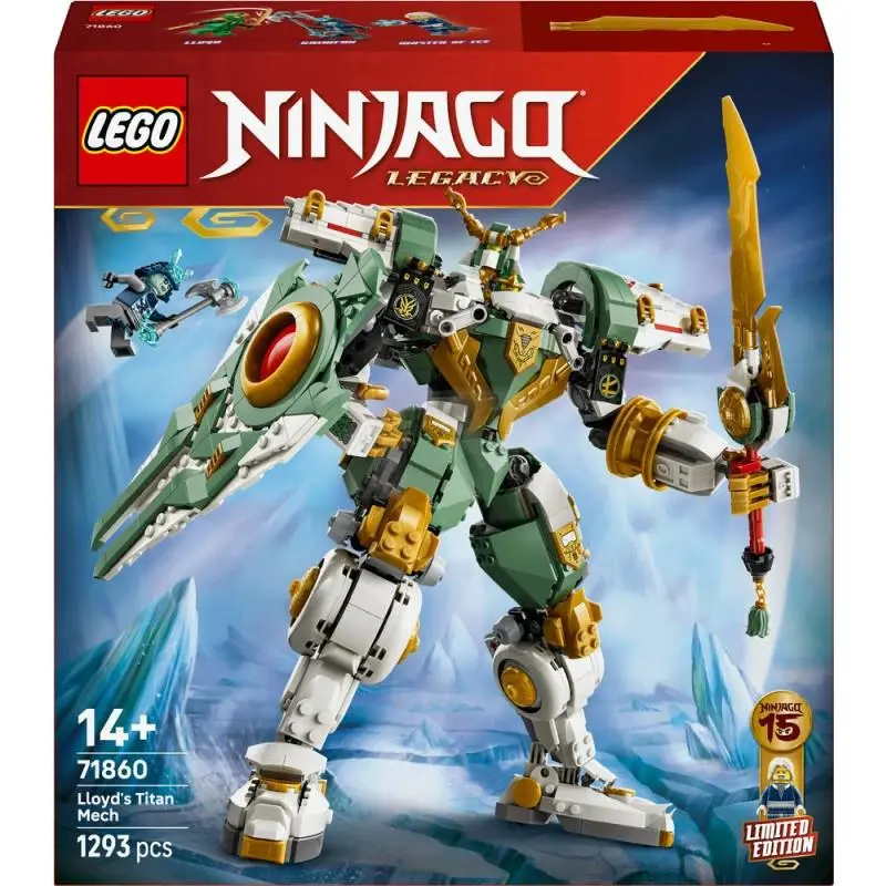 Lego Ninjago Lloyd`s Titan Mech 15th Anniversary Building Toy Set 71860 Gift