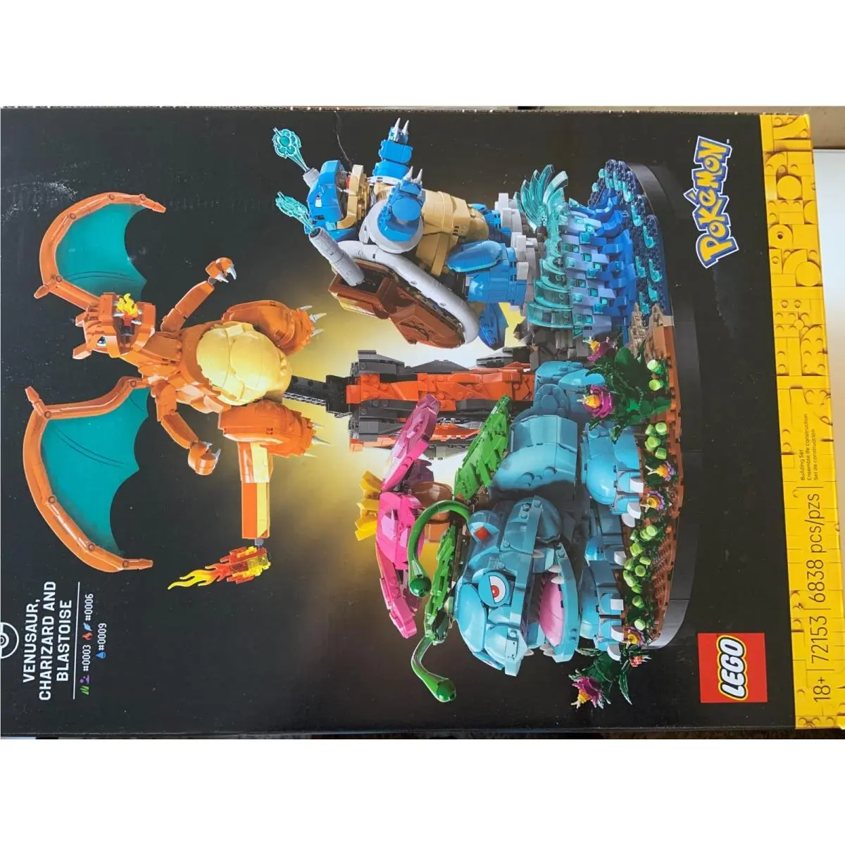 Lego 650 72153 Pokemon Venusaur Charizard Blastoise 6838pcs