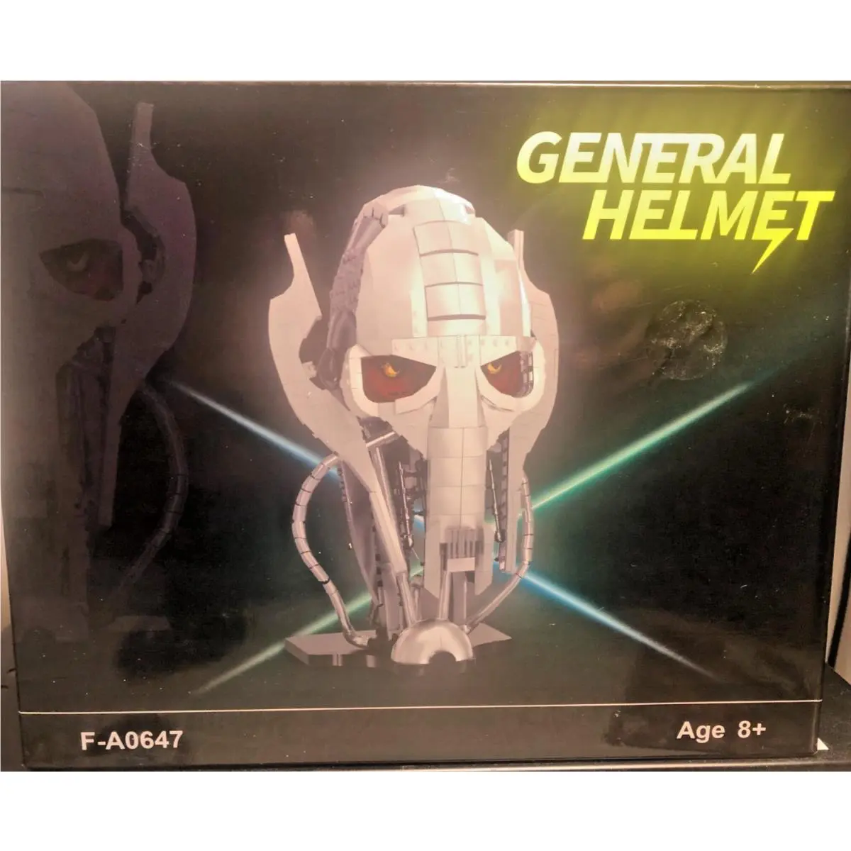 General Grievous Helmet Silver White Compatible w/ Lego