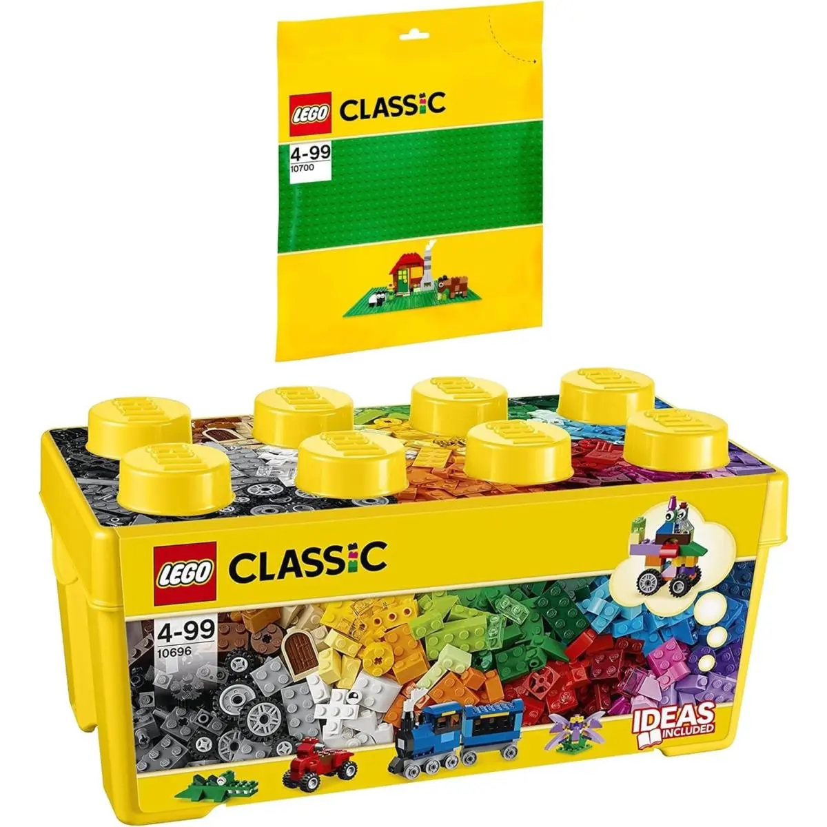 Classic Set of 2 10696 10700 Building Blocks Box Green Base Plate Creative