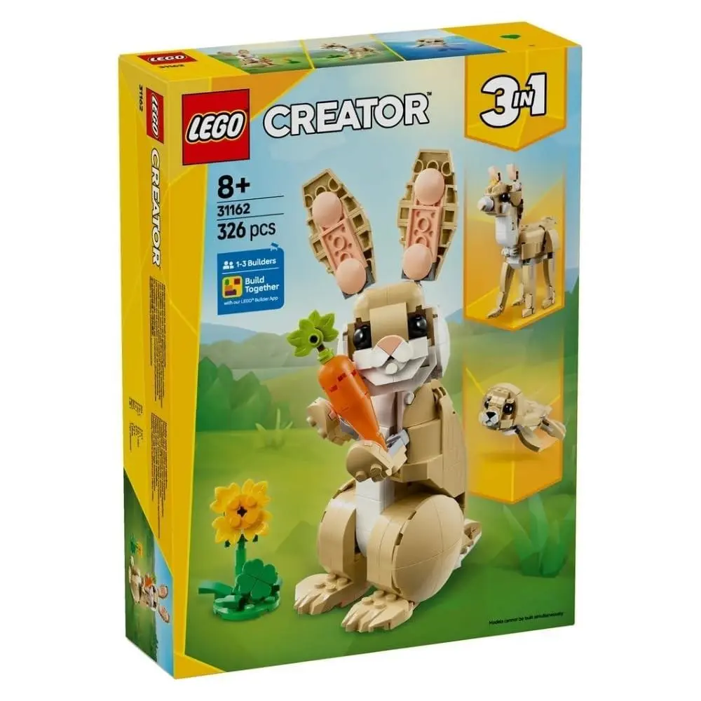 Lego Creator 3in1 Cute Bunny Toy - Transforms Into a Llama Figure or Seal - Anim