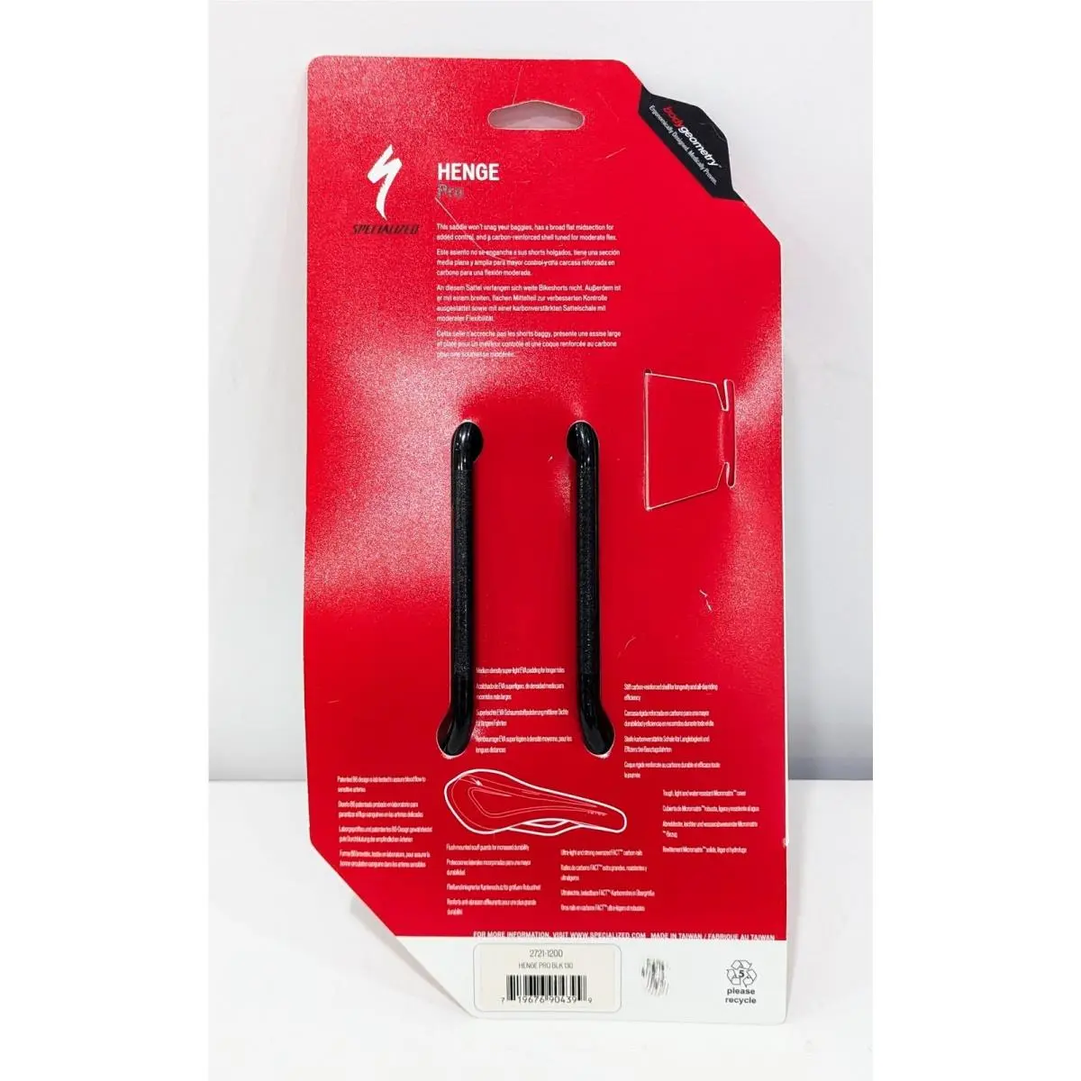 Specialized  - Specialized 2721-1200 Henge Pro Saddle 130mm - 2721-1200 - Black (UPC: 719676904399) 0