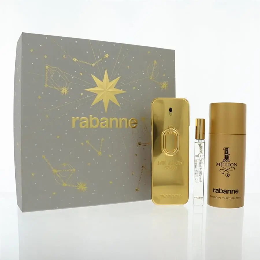 Paco Rabanne Men`s One Million Gold Intense Gift Set Fragrances 3349668656776