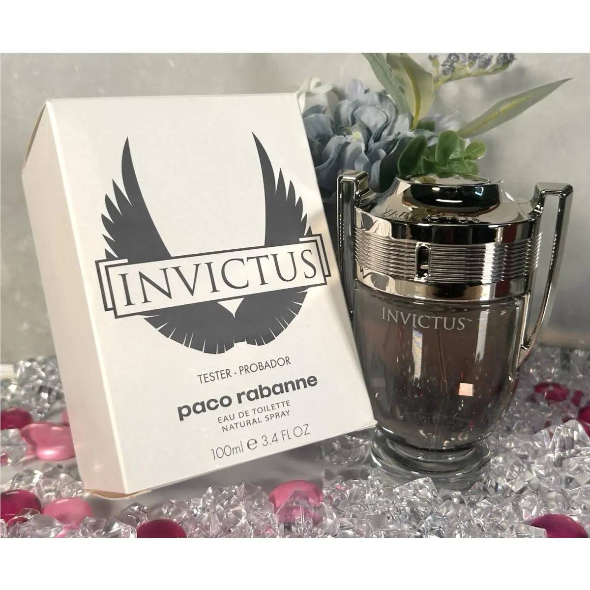 Paco Rabanne Invictus Men`s Eau DE Toilette 3.4 FL.OZ/100ML Tester White Box