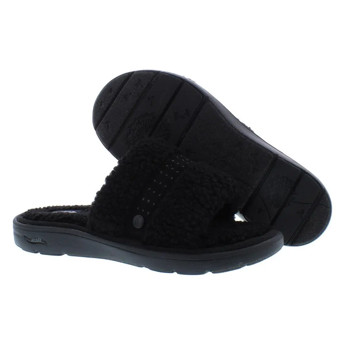 Skechers Arch Fit Lounge-snuggle Down Womens Shoes Size 5 Color: Black